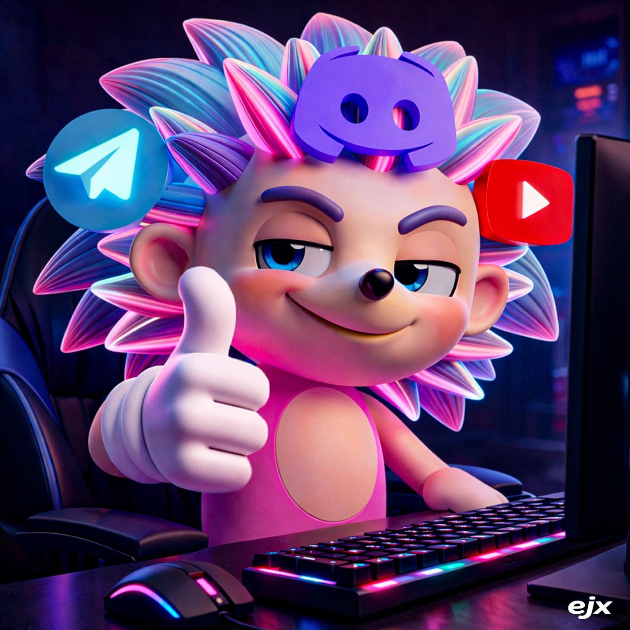 EJX VPN — ёжик-маскот